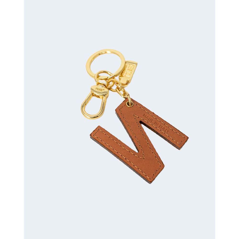 Alviero Martini Prima Classe Beige Leather Keychain - Hilstor
