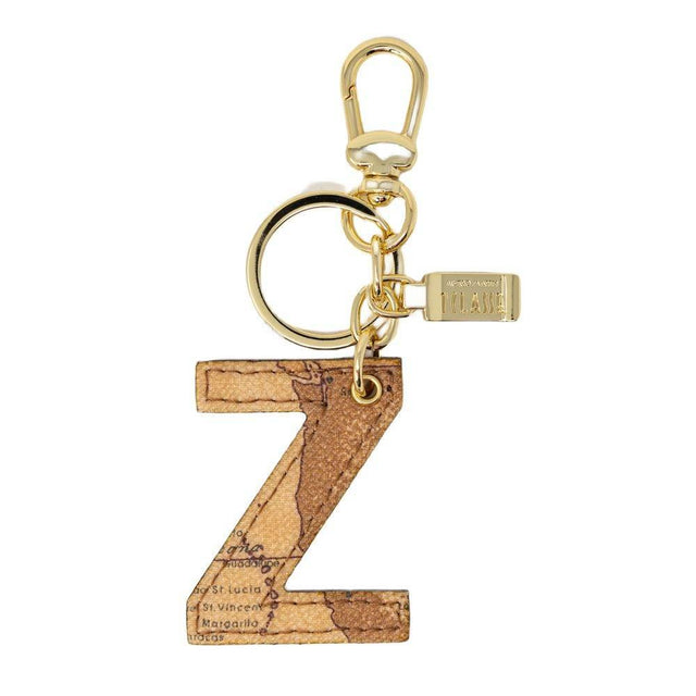 Alviero Martini Prima Classe Beige Leather Keychain - Hilstor