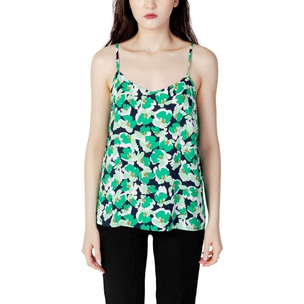 Jacqueline De Yong Green Cotton Tank Top - Hilstor