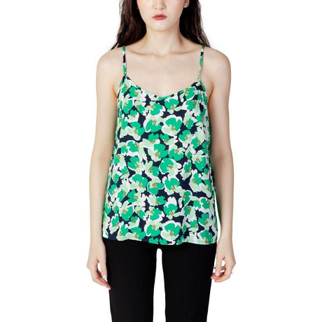 Jacqueline De Yong Green Cotton Tank Top - Hilstor