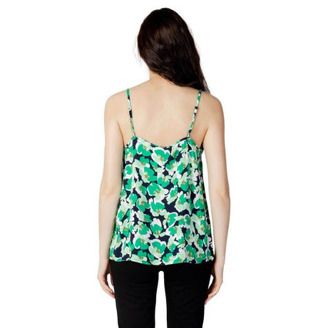 Jacqueline De Yong Green Cotton Tank Top - Hilstor