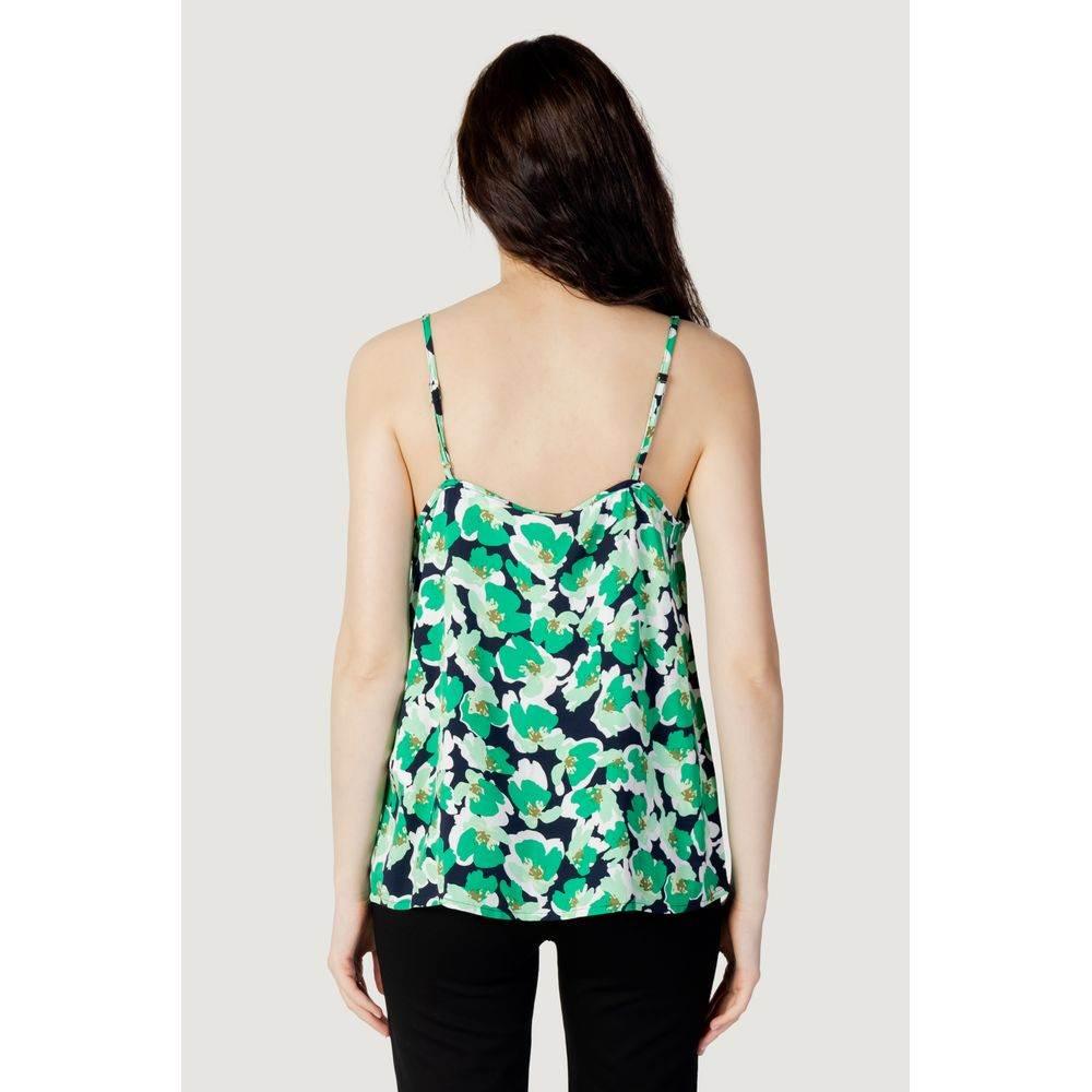 Jacqueline De Yong Green Cotton Tank Top - Hilstor