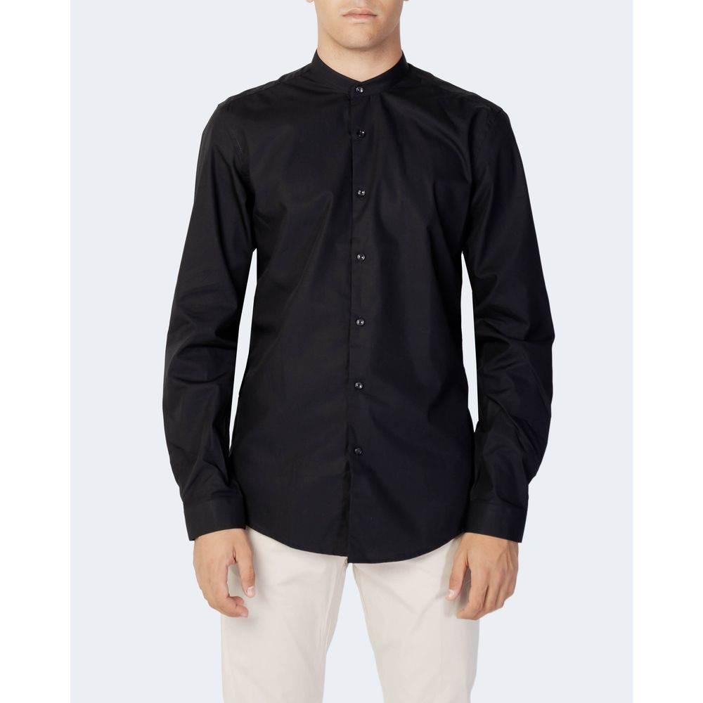 Antony Morato Black Cotton Shirt - Hilstor