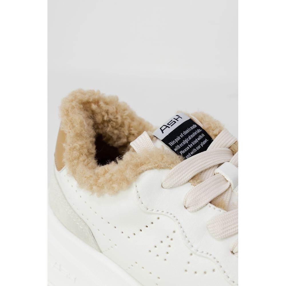 ASH Beige Leather Sneaker - Hilstor