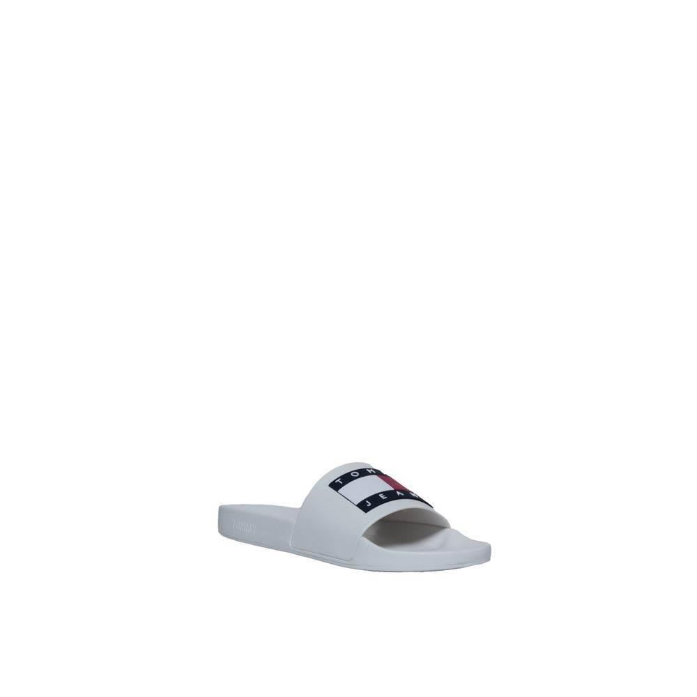 Tommy Hilfiger Jeans Cream Polyethylene Sandal - Hilstor