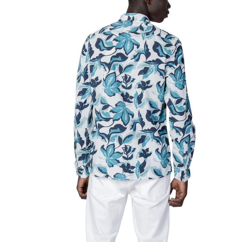 Antony Morato Blue Viscose Shirt - Hilstor
