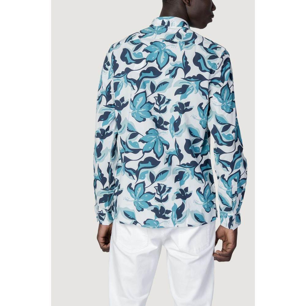 Antony Morato Blue Viscose Shirt - Hilstor