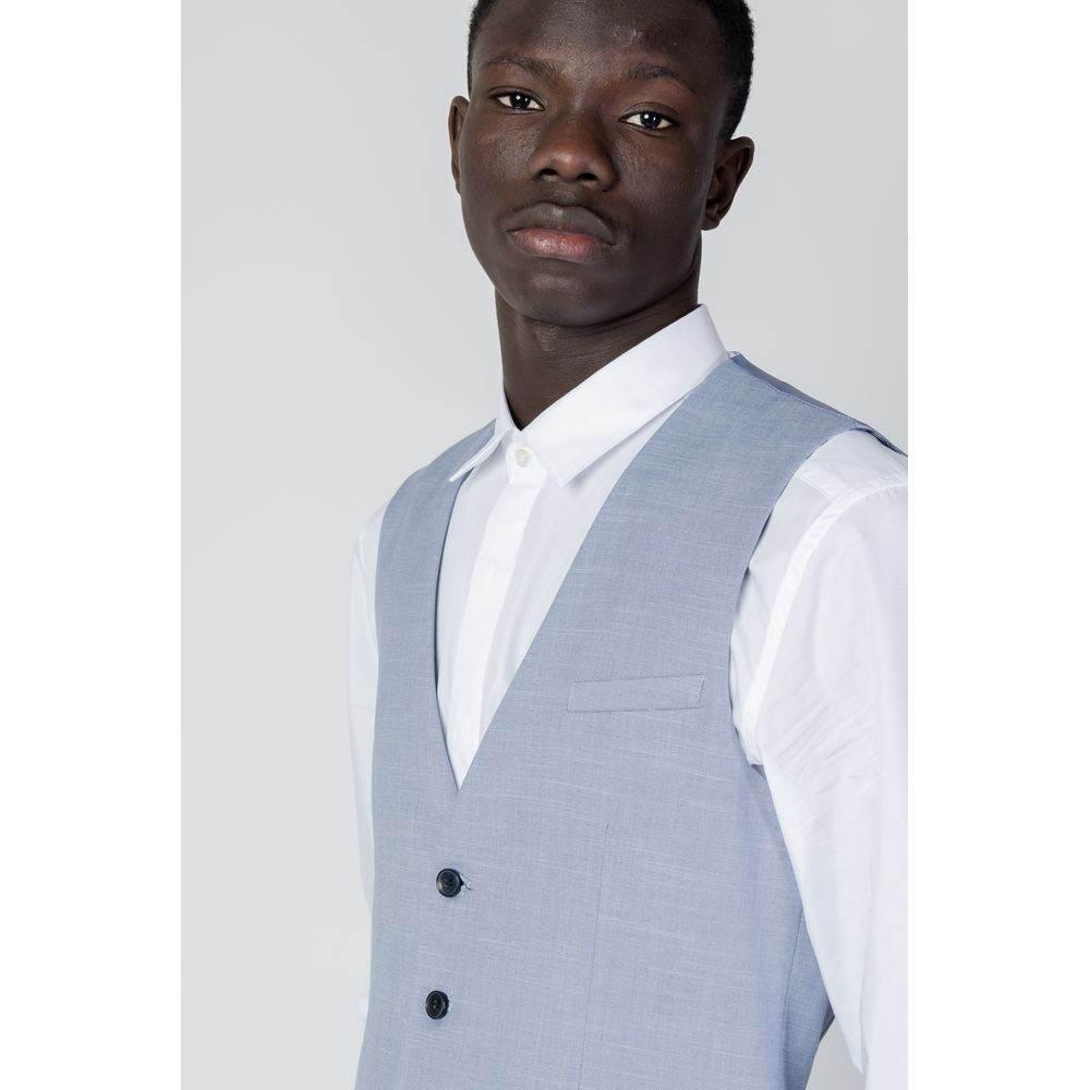 Antony Morato Blue Polyester Waistcoat - Hilstor