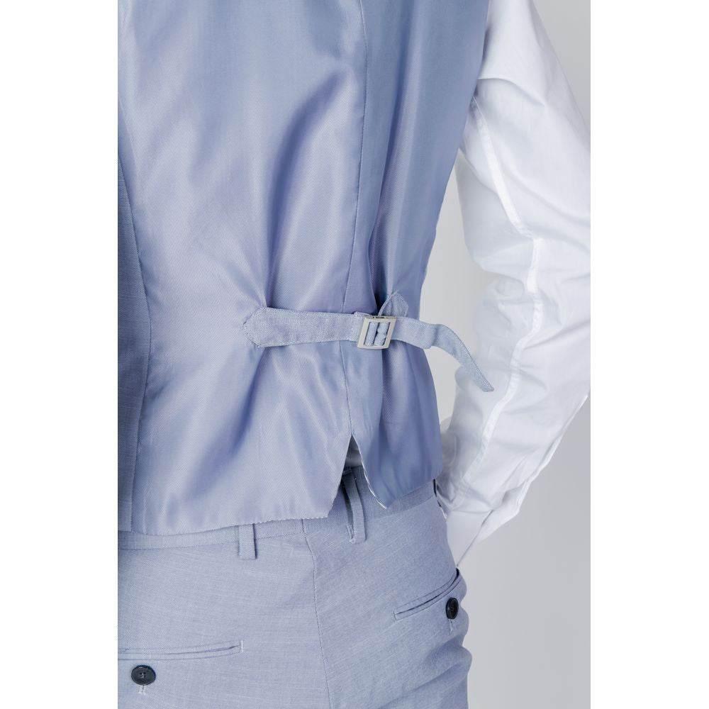 Antony Morato Blue Polyester Waistcoat - Hilstor
