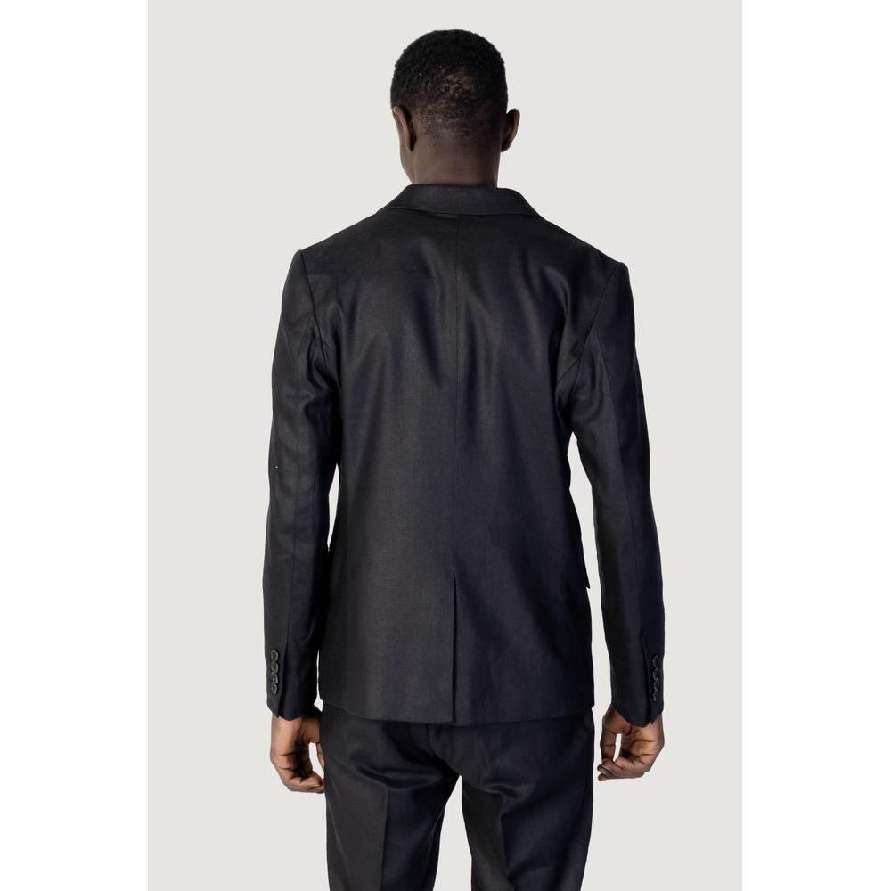 Antony Morato Black Linen Blazer - Hilstor