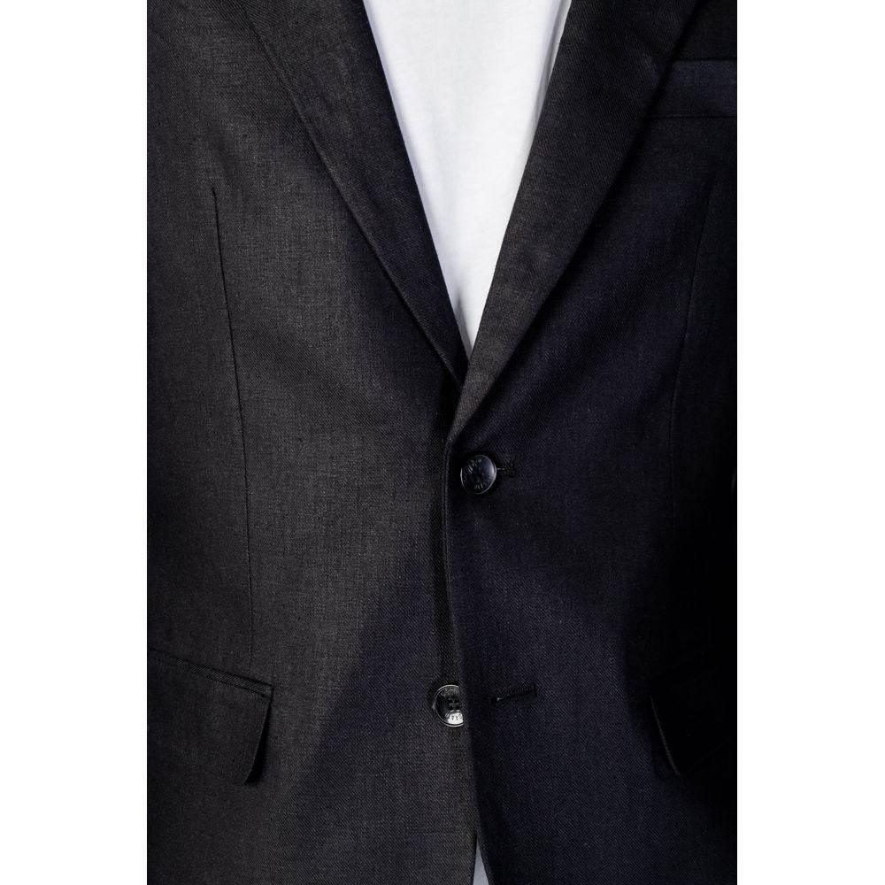Antony Morato Black Linen Blazer - Hilstor