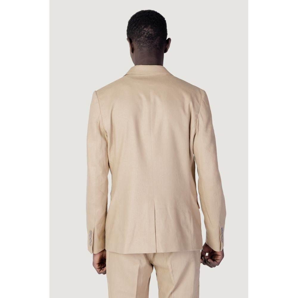 Antony Morato Beige Linen Blazer - Hilstor