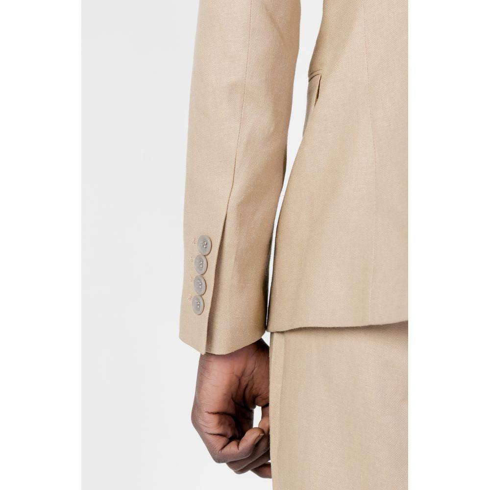 Antony Morato Beige Linen Blazer - Hilstor