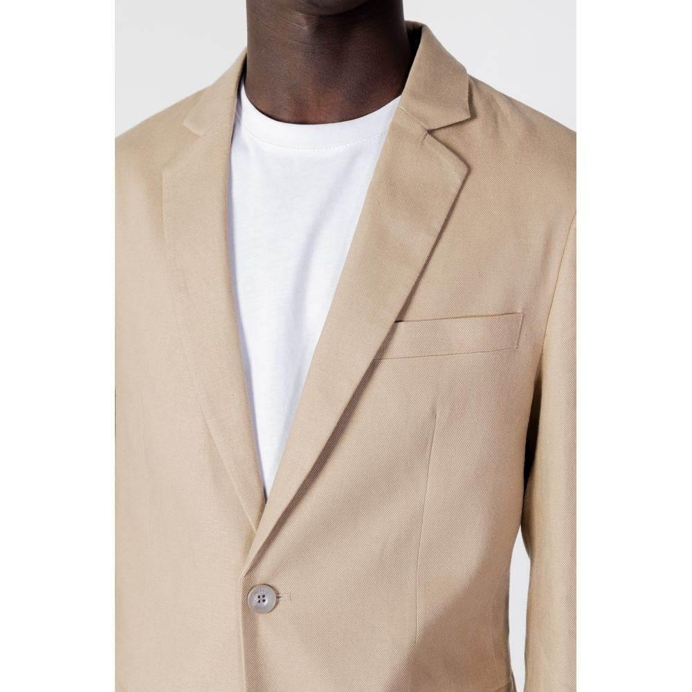 Antony Morato Beige Linen Blazer - Hilstor
