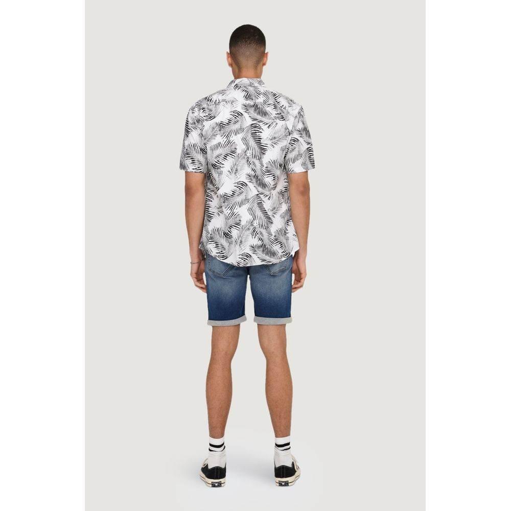 Only & Sons White Cotton Shortsleeve - Hilstor