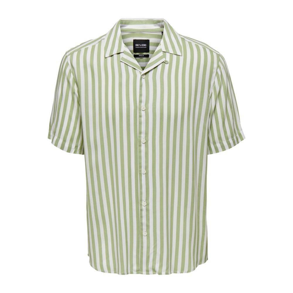 Only & Sons Green Viscose Shortsleeve - Hilstor