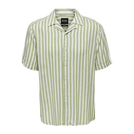 Only & Sons Green Viscose Shortsleeve - Hilstor