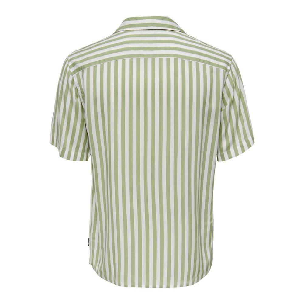 Only & Sons Green Viscose Shortsleeve - Hilstor