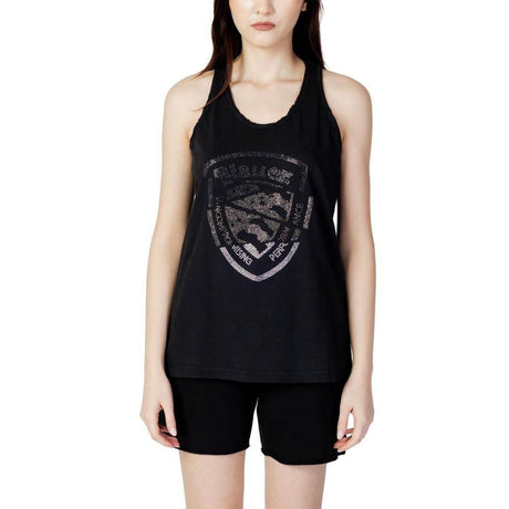 Blauer Black Cotton Tops & T-Shirt - Hilstor