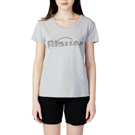 Blauer Gray Cotton Tops & T-Shirt - Hilstor