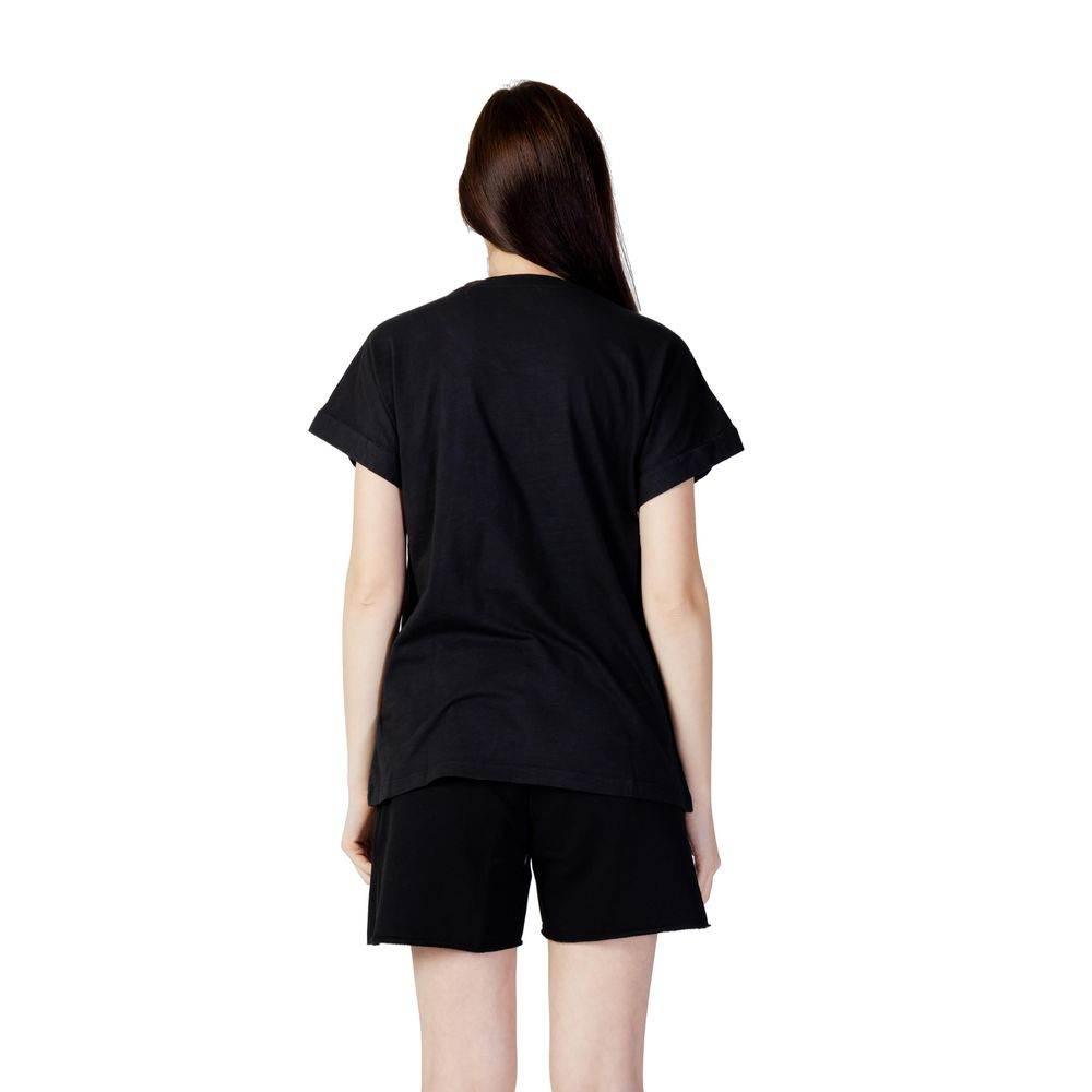 Blauer Black Cotton Tops & T-Shirt - Hilstor