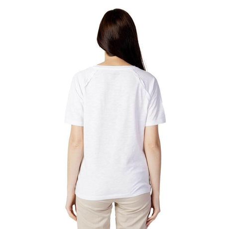 Blauer White Cotton Tops & T-Shirt - Hilstor