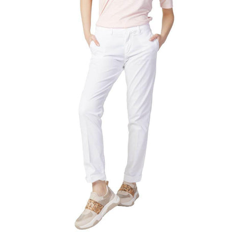 Blauer White Cotton Jeans & Pant - Hilstor