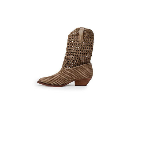 ASH Beige Leather Boot - Hilstor