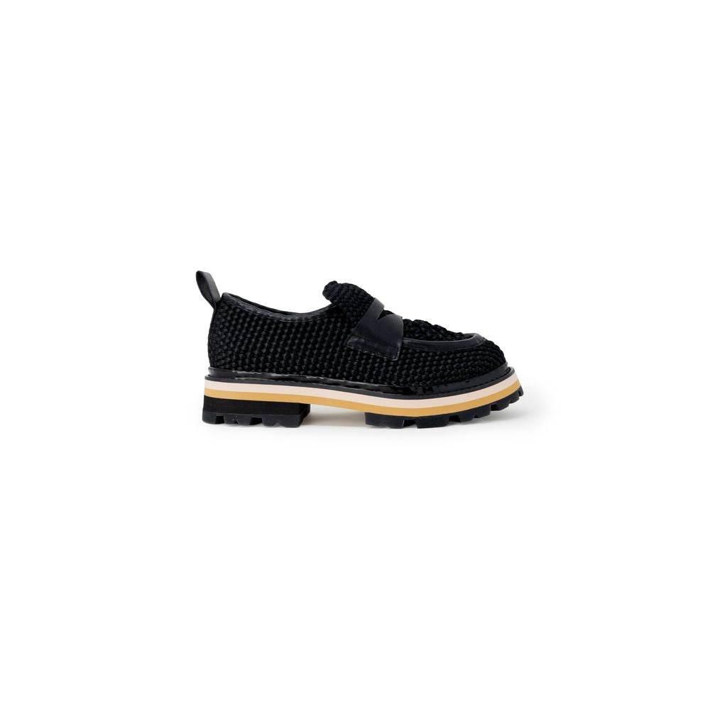 ASH Black Leather Flat Shoe - Hilstor