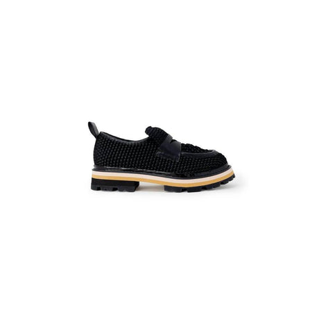 ASH Black Leather Flat Shoe - Hilstor