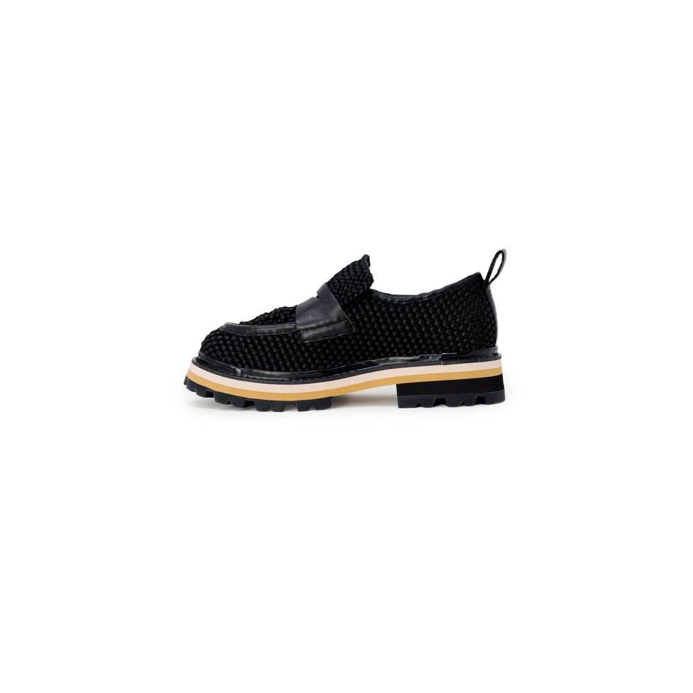 ASH Black Leather Flat Shoe - Hilstor