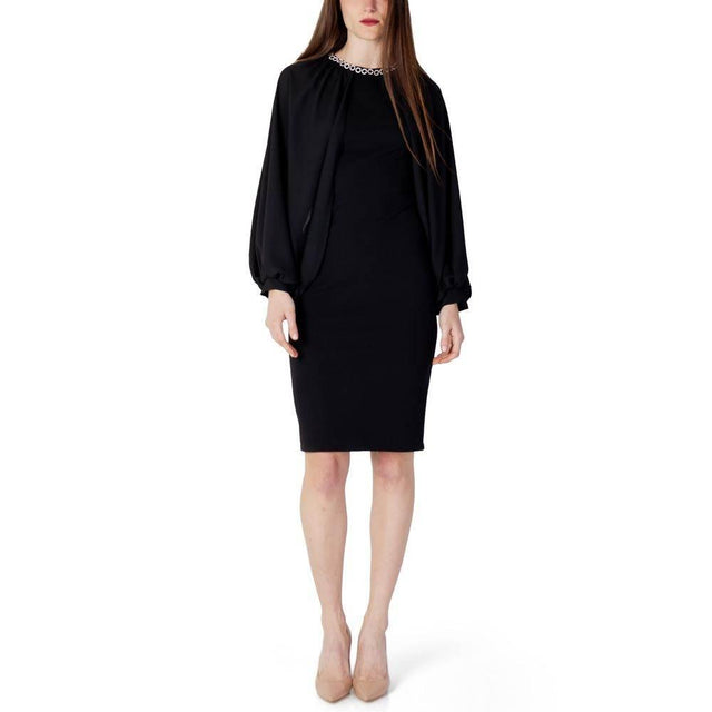 Rinascimento Black Polyester Dress - Hilstor