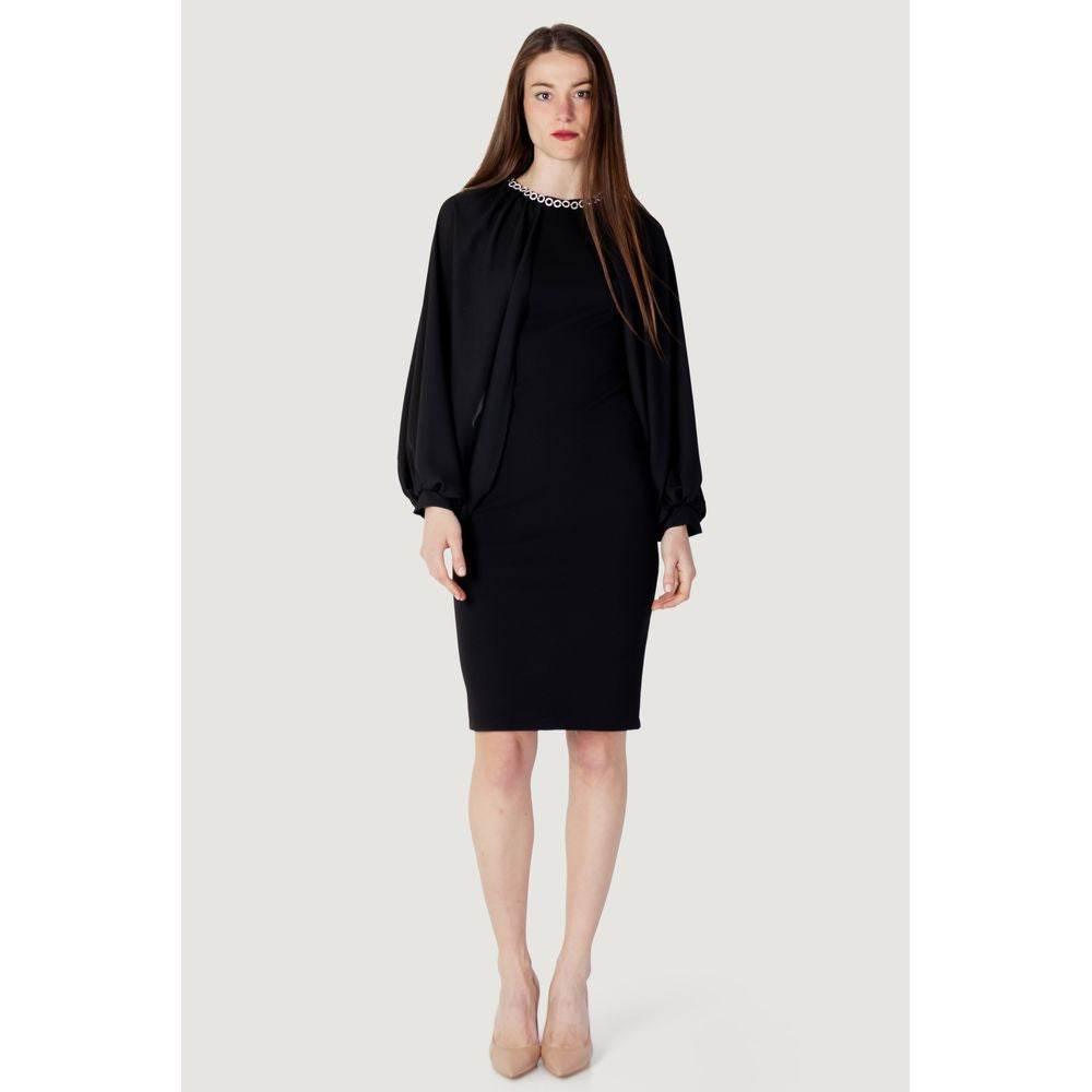 Rinascimento Black Polyester Dress - Hilstor