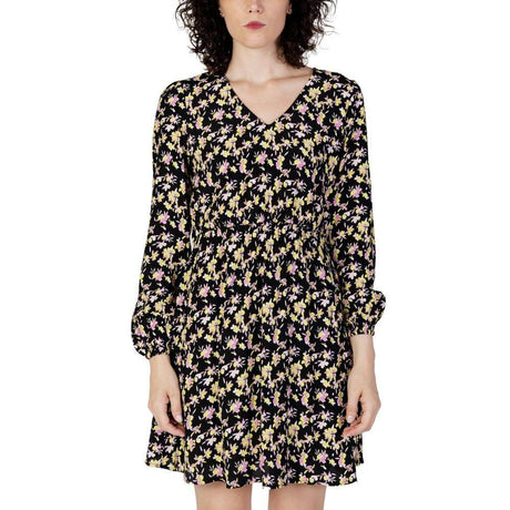 Jacqueline De Yong Black Viscose Dress - Hilstor