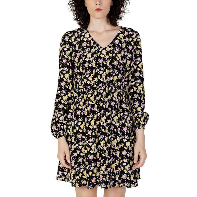Jacqueline De Yong Black Viscose Dress - Hilstor