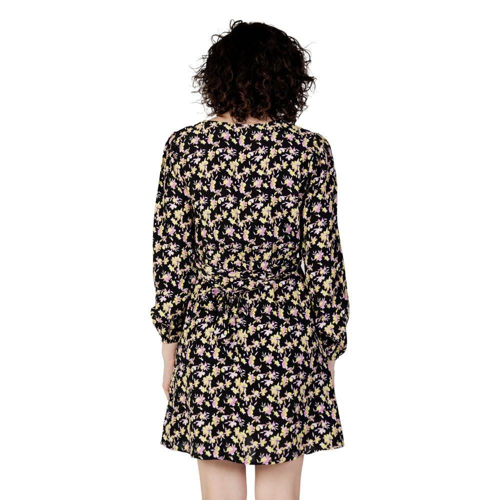 Jacqueline De Yong Black Viscose Dress - Hilstor