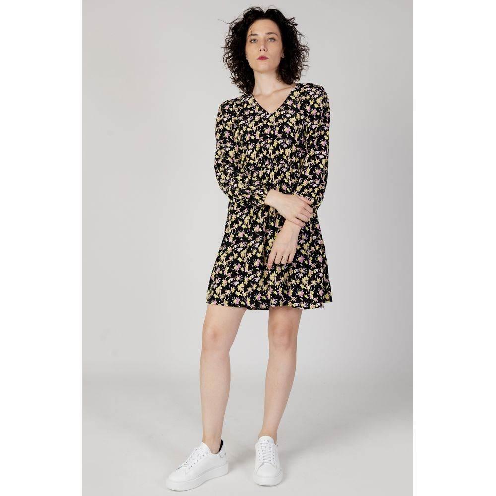 Jacqueline De Yong Black Viscose Dress - Hilstor