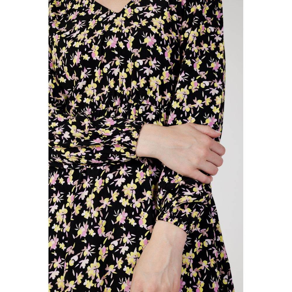 Jacqueline De Yong Black Viscose Dress - Hilstor
