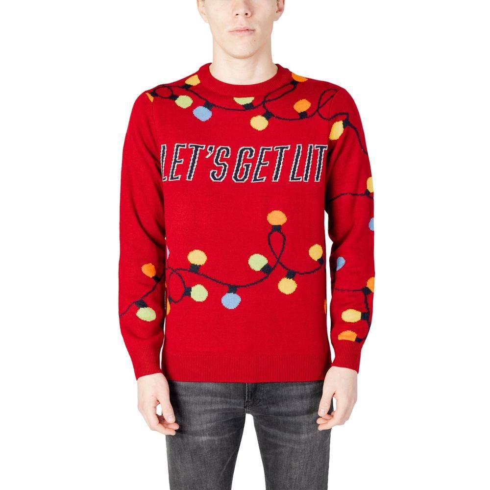 Only & Sons Red Marabou Sweater - Hilstor