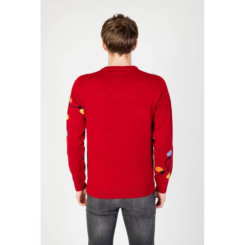 Only & Sons Red Marabou Sweater - Hilstor