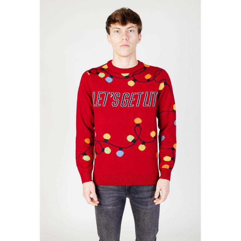 Only & Sons Red Marabou Sweater - Hilstor