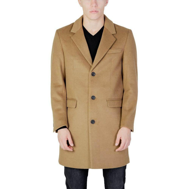 Antony Morato Beige Polyester Coat - Hilstor