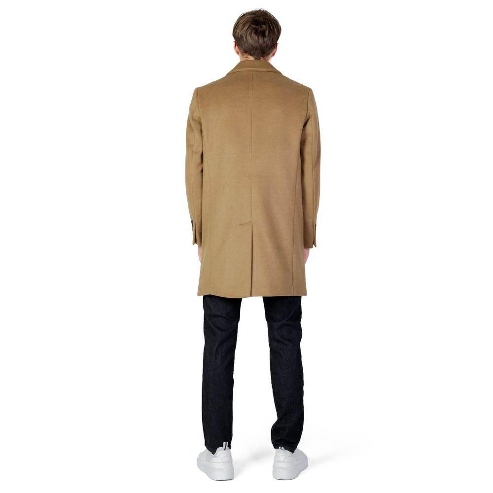 Antony Morato Beige Polyester Coat - Hilstor