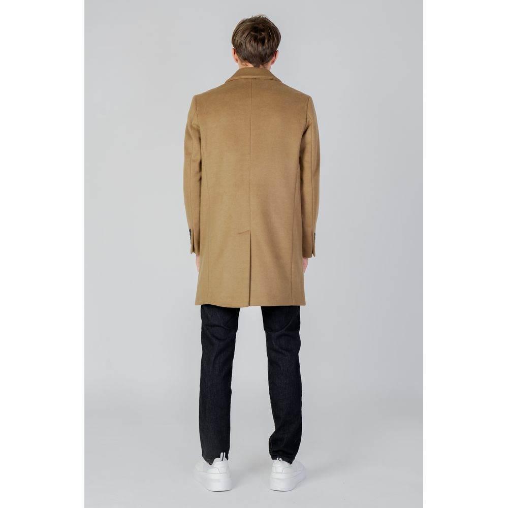 Antony Morato Beige Polyester Coat - Hilstor