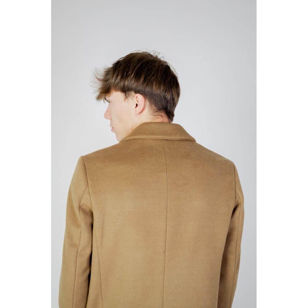 Antony Morato Beige Polyester Coat - Hilstor