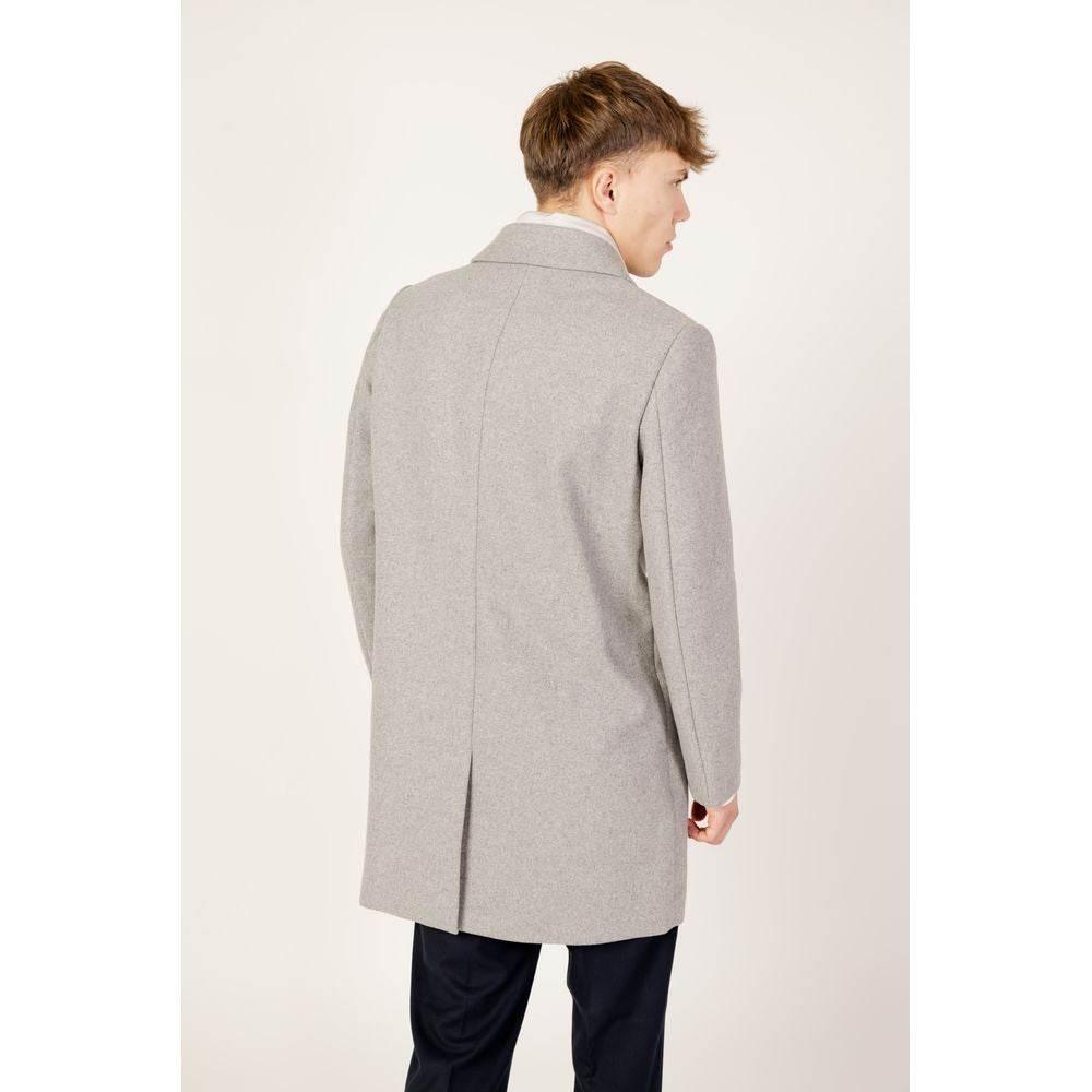 Antony Morato Gray Polyester Coat - Hilstor