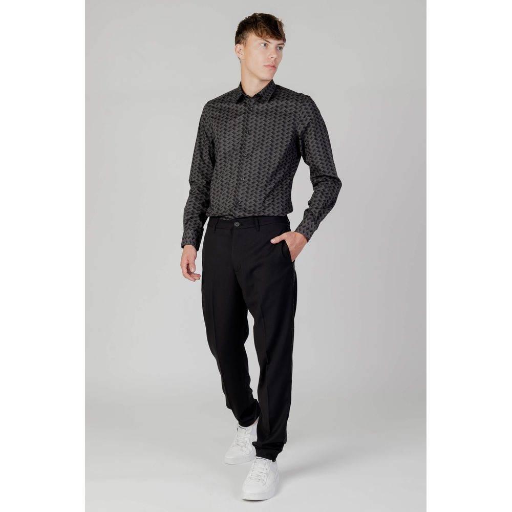 Antony Morato Gray Cotton Shirt - Hilstor