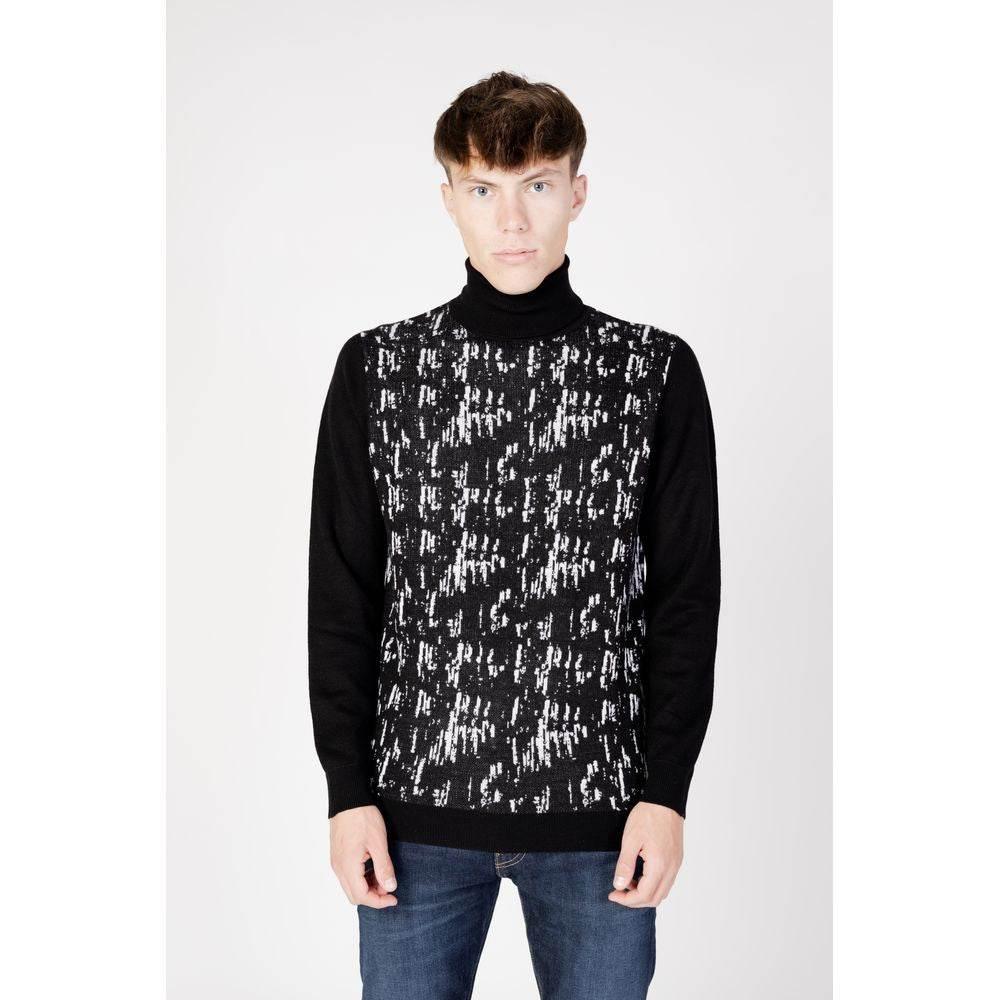 Antony Morato Black Wool Turtleneck - Hilstor