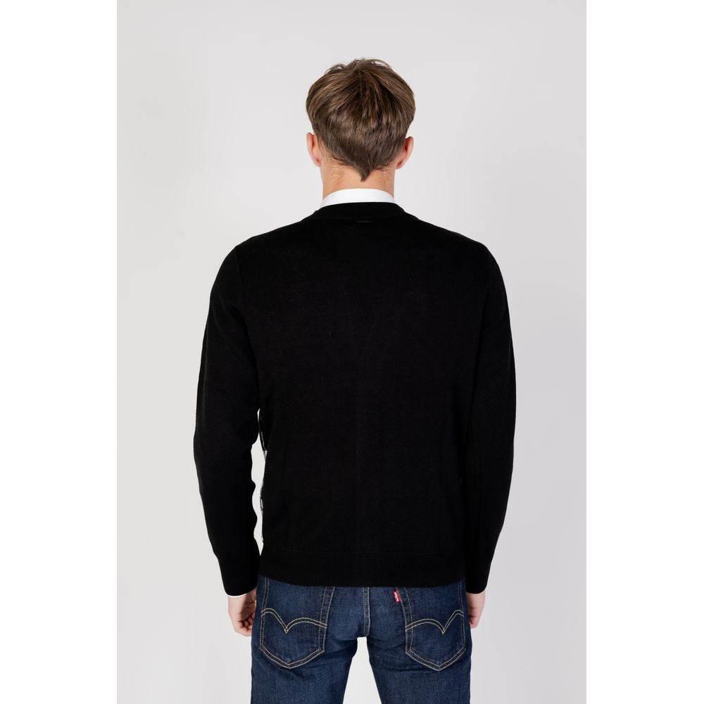 Antony Morato Black Wool Cardigan - Hilstor