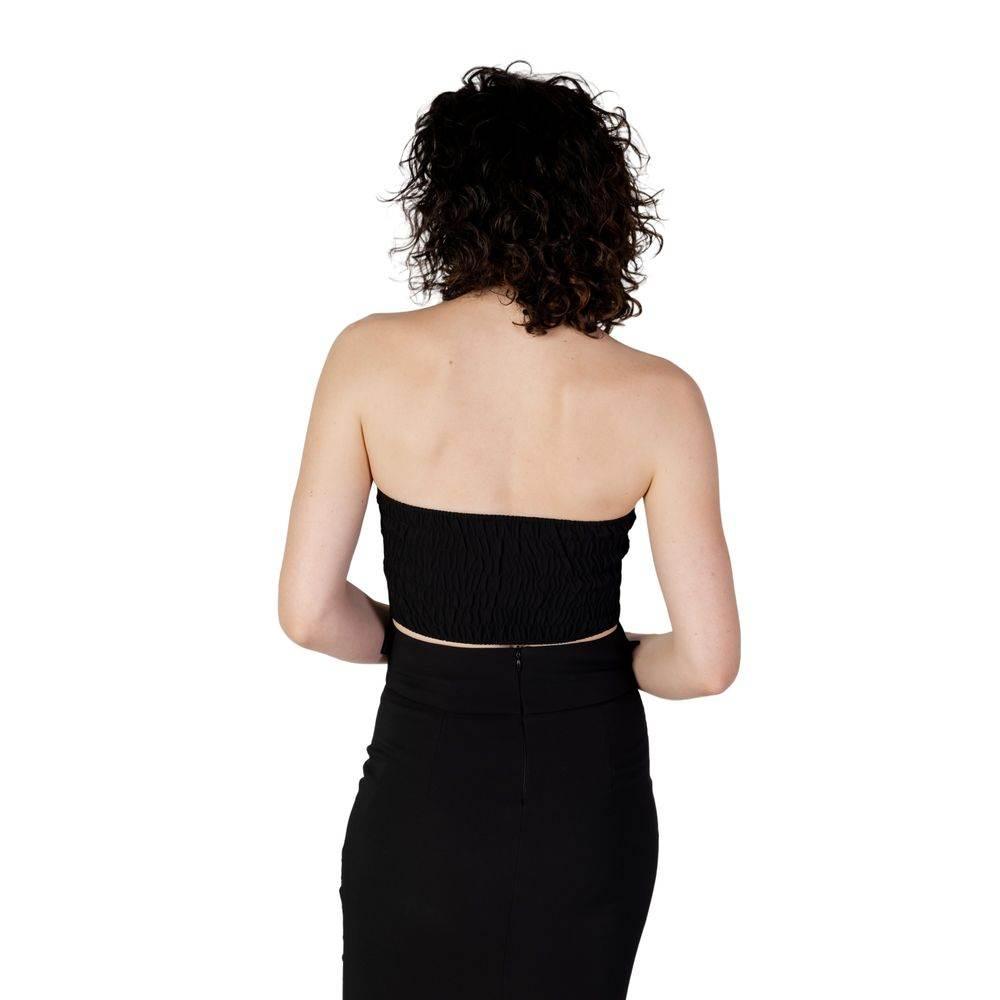 Rinascimento Black Polyester Top - Hilstor